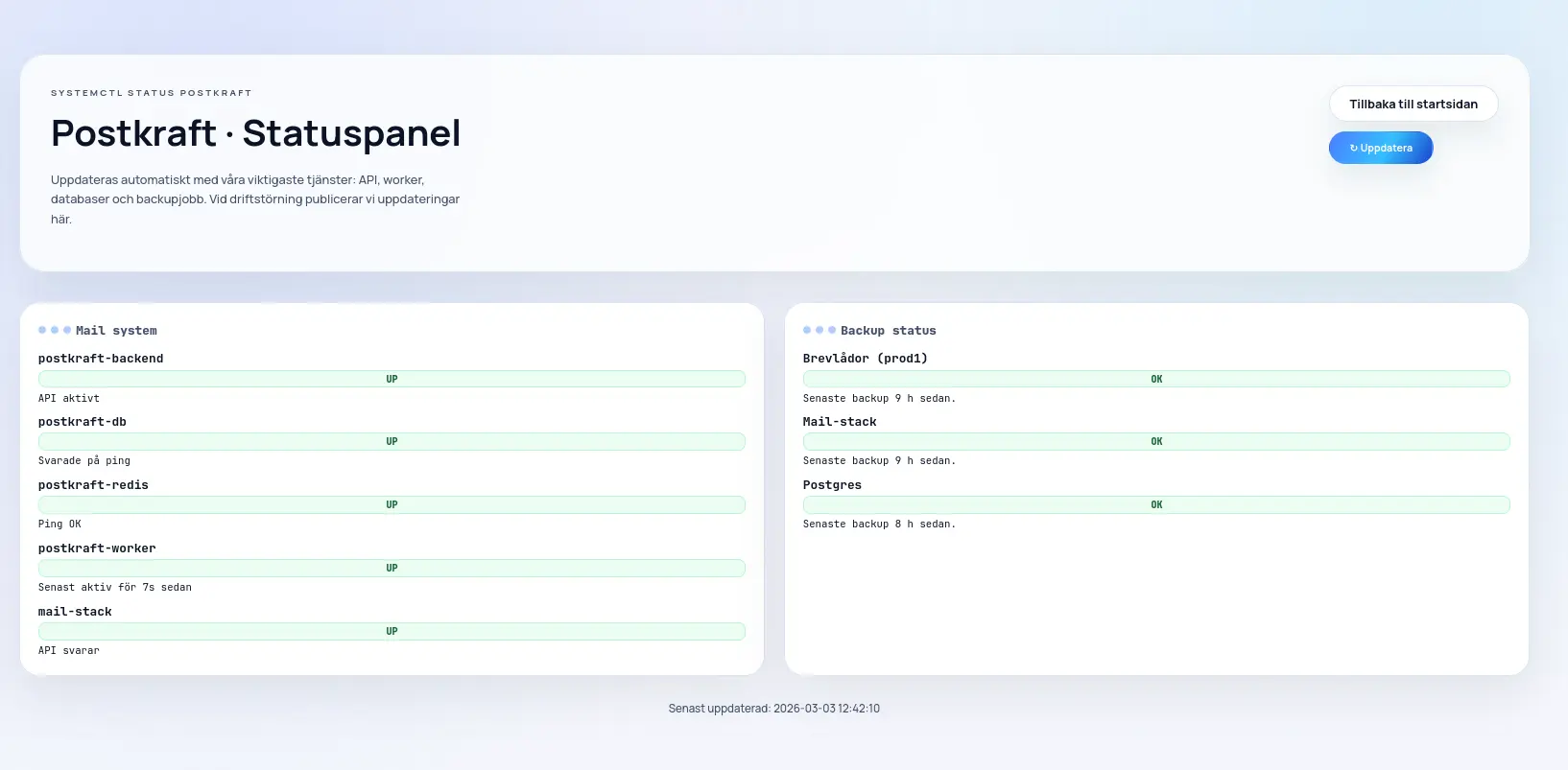 Postkraft website – additional view 1