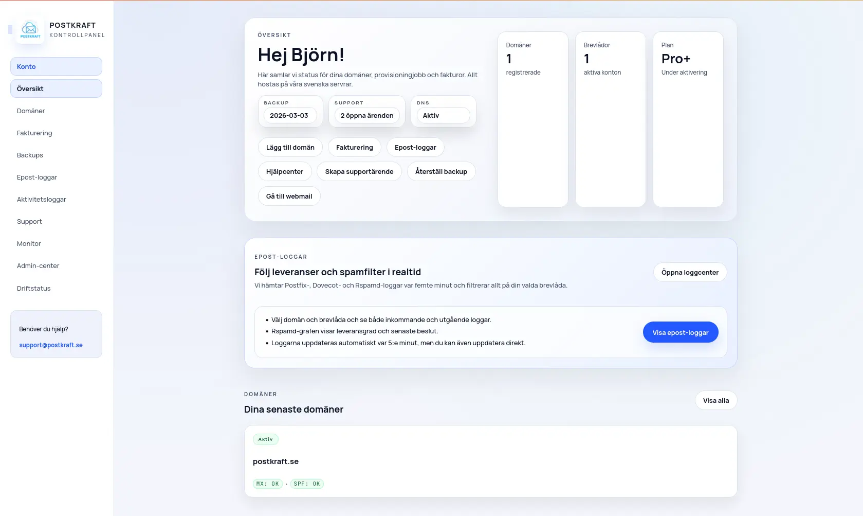 Postkraft website – additional view 2